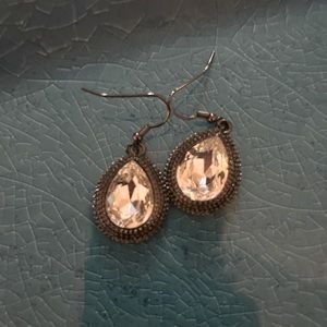 Clear stone earrings